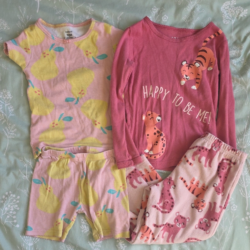 Carter's Pink and Yellow Kids Pajama Set